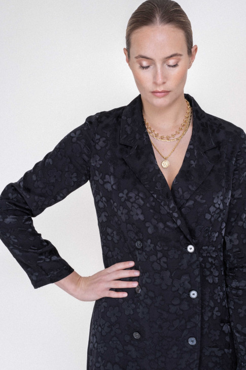 Robe Edith jacquard noir