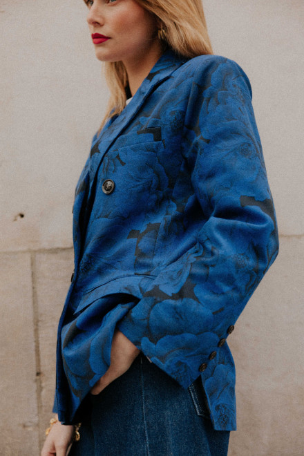 Blazer Phoebe Fleurs bleu Orta