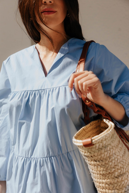 Robe Brune Bleu ciel Orta Robe Brune Bleu ciel Orta