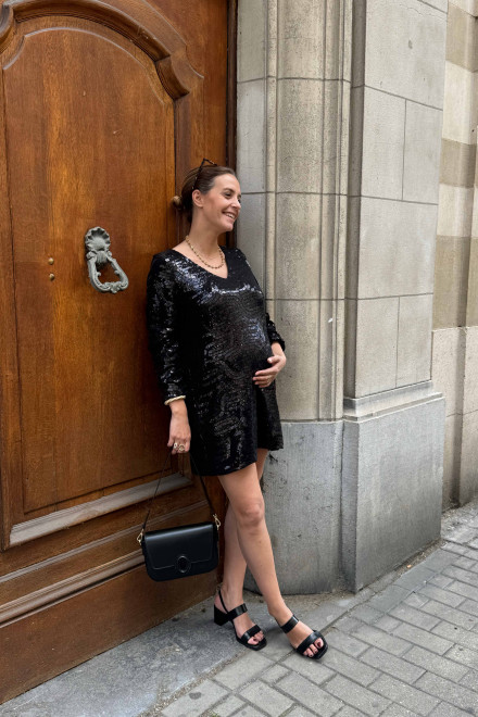 Robe Maelis sequin noir orta Robe Maelis sequin noir orta